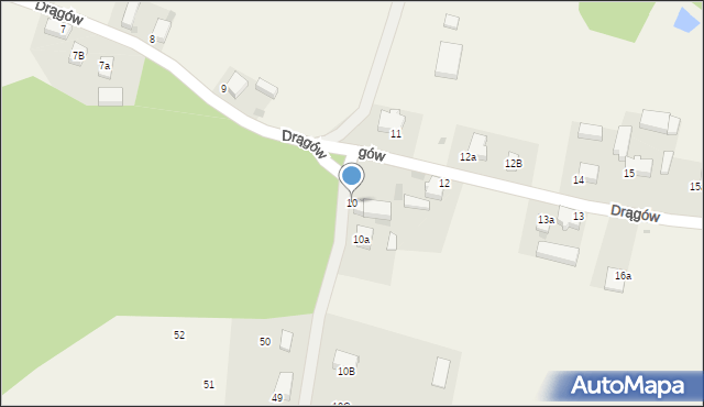 Drągów, Drągów, 10, mapa Drągów