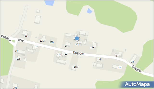 Drągów, Drągów, 15, mapa Drągów