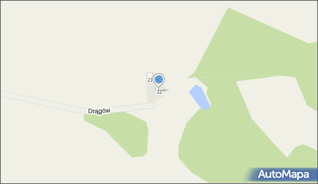 Drągów, Drągów, 22, mapa Drągów