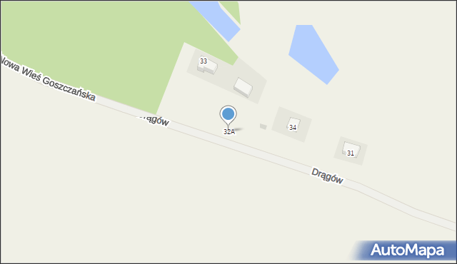 Drągów, Drągów, 32A, mapa Drągów