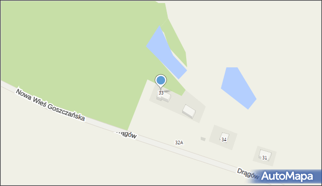 Drągów, Drągów, 33, mapa Drągów