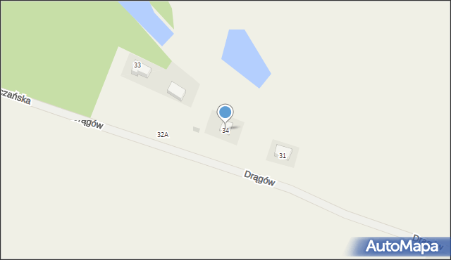 Drągów, Drągów, 34, mapa Drągów