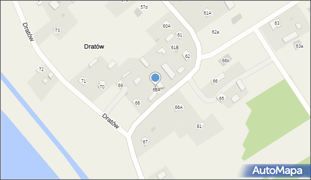 Dratów, Dratów, 68A, mapa Dratów