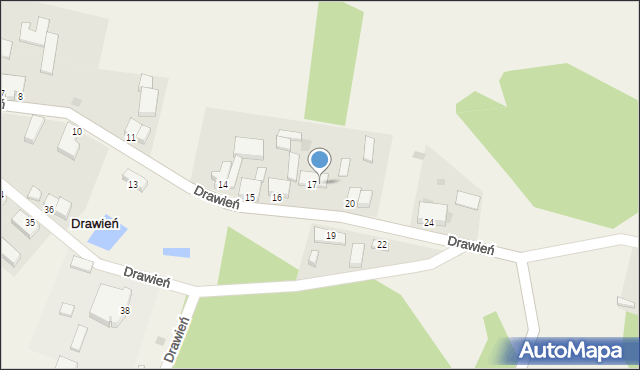 Drawień, Drawień, 18, mapa Drawień