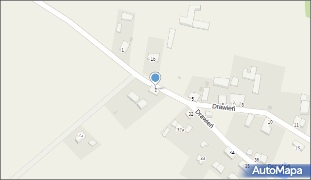 Drawień, Drawień, 2, mapa Drawień