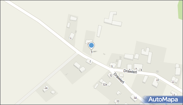 Drawień, Drawień, 3, mapa Drawień