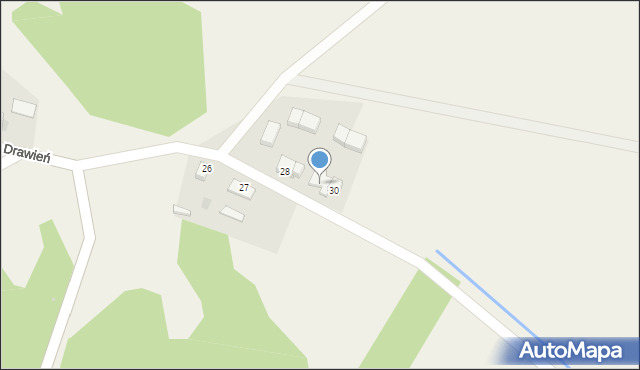 Drawień, Drawień, 31, mapa Drawień
