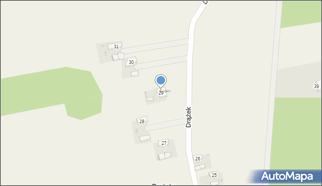 Drążek, Drążek, 29, mapa Drążek