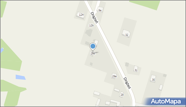 Drążeń, Drążeń, 29d, mapa Drążeń