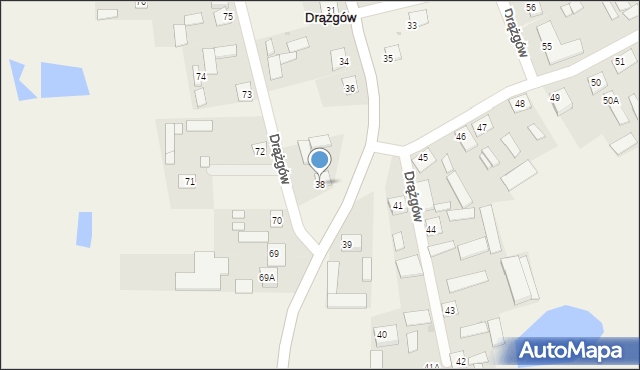 Drążgów, Drążgów, 38, mapa Drążgów