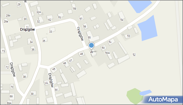 Drążgów, Drążgów, 49, mapa Drążgów