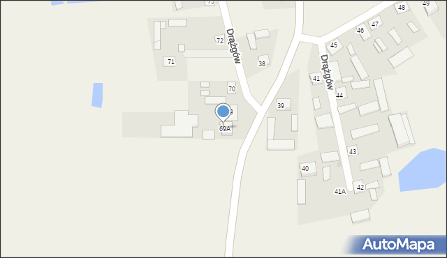 Drążgów, Drążgów, 69A, mapa Drążgów