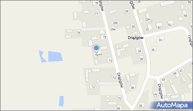 Drążgów, Drążgów, 74, mapa Drążgów