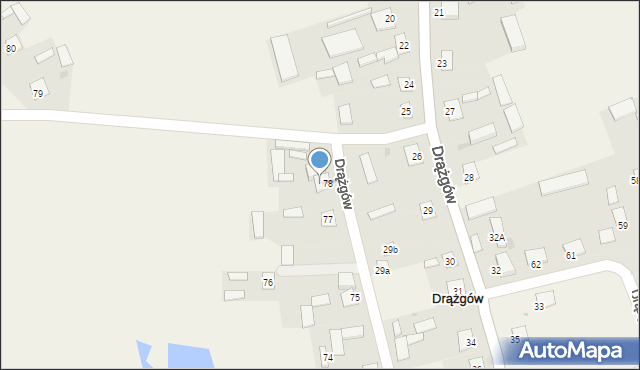 Drążgów, Drążgów, 78a, mapa Drążgów