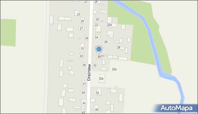 Drażniew, Drażniew, 30, mapa Drażniew