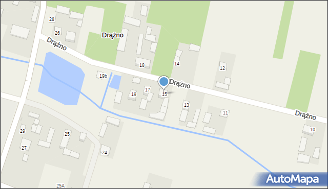 Drążno, Drążno, 15, mapa Drążno