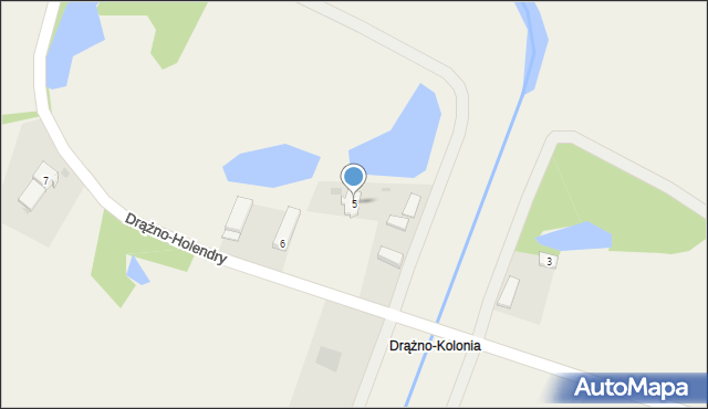 Drążno-Holendry, Drążno-Holendry, 5, mapa Drążno-Holendry
