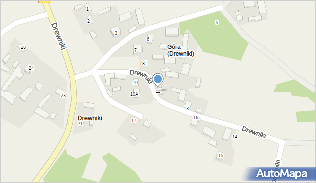 Drewniki, Drewniki, 11, mapa Drewniki