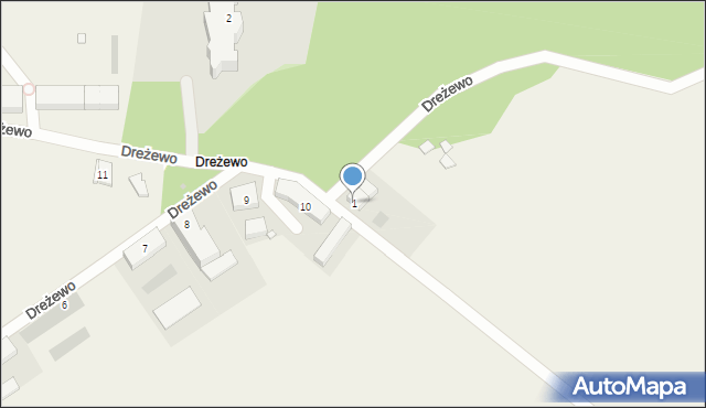 Dreżewo, Dreżewo, 1, mapa Dreżewo