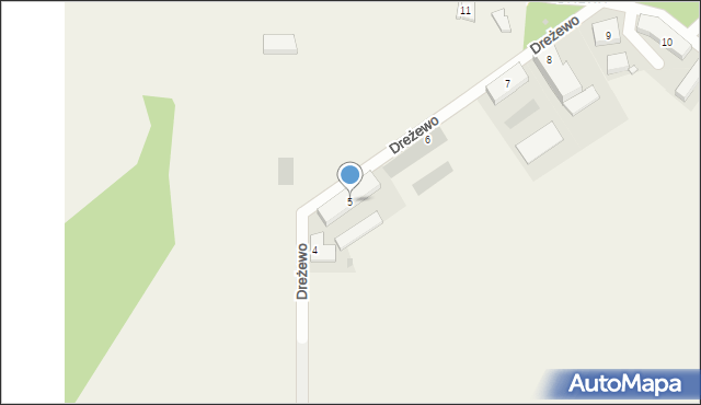 Dreżewo, Dreżewo, 5, mapa Dreżewo