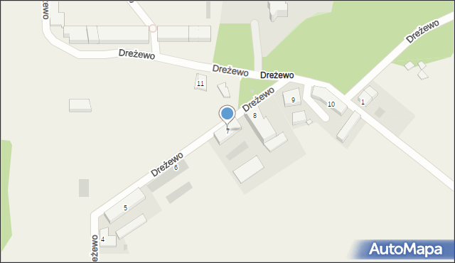 Dreżewo, Dreżewo, 7, mapa Dreżewo