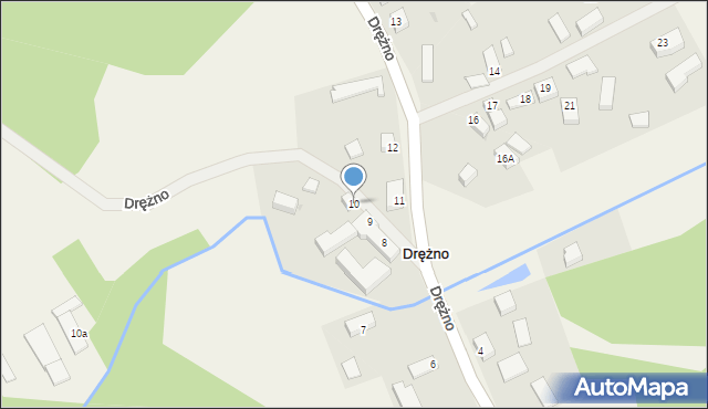 Drężno, Drężno, 10, mapa Drężno