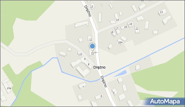 Drężno, Drężno, 11, mapa Drężno