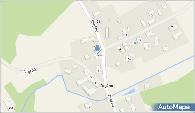 Drężno, Drężno, 12, mapa Drężno