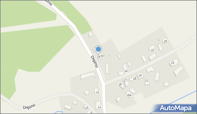 Drężno, Drężno, 13, mapa Drężno