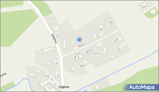Drężno, Drężno, 14, mapa Drężno
