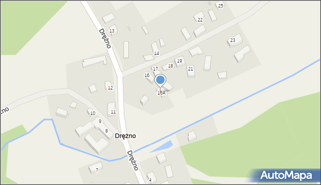 Drężno, Drężno, 16A, mapa Drężno