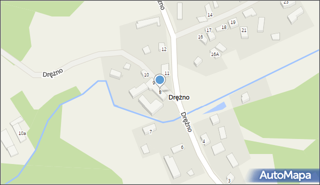 Drężno, Drężno, 8, mapa Drężno