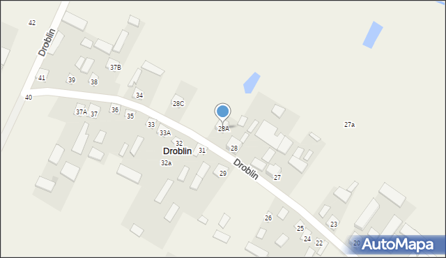 Droblin, Droblin, 28A, mapa Droblin