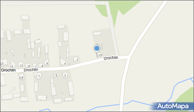 Drochlin, Drochlin, 1, mapa Drochlin