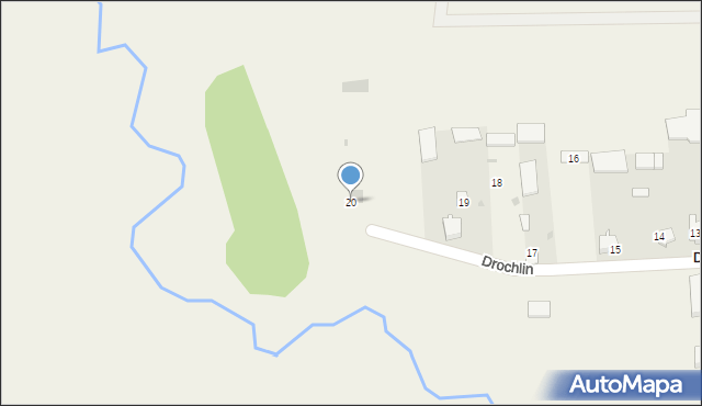 Drochlin, Drochlin, 20, mapa Drochlin