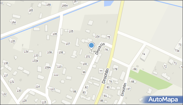 Drochlin, Drochlin, 102, mapa Drochlin