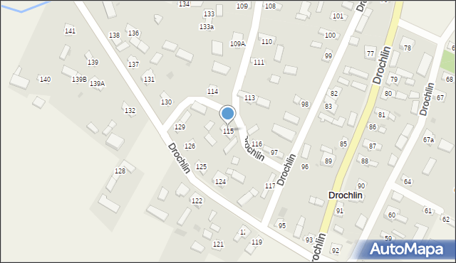 Drochlin, Drochlin, 115, mapa Drochlin