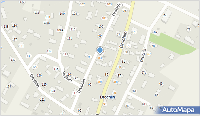 Drochlin, Drochlin, 83, mapa Drochlin