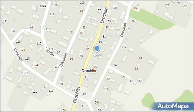 Drochlin, Drochlin, 88, mapa Drochlin