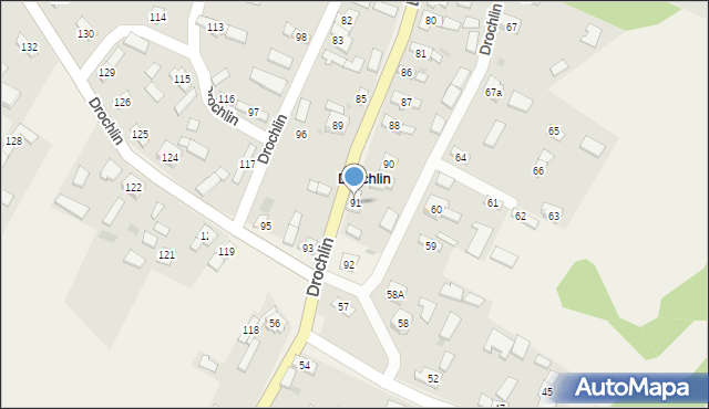Drochlin, Drochlin, 91, mapa Drochlin