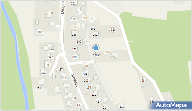 Droginia, Droginia, 226a, mapa Droginia