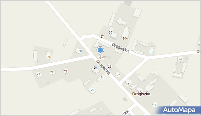 Drogiszka, Drogiszka, 27A, mapa Drogiszka