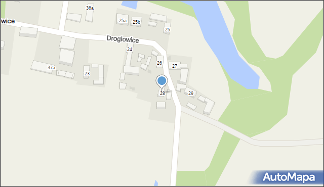 Droglowice, Droglowice, 28, mapa Droglowice