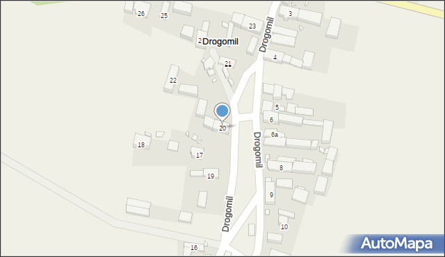 Drogomil, Drogomil, 20, mapa Drogomil