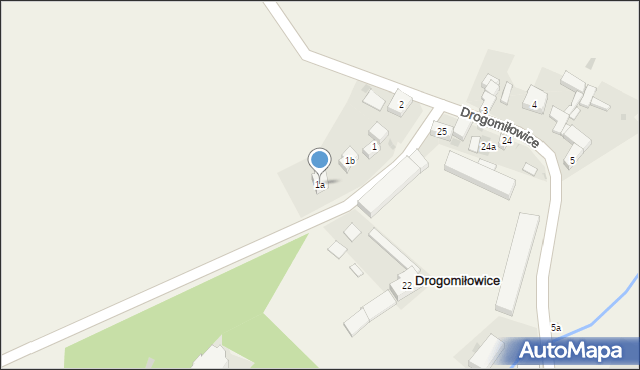 Drogomiłowice, Drogomiłowice, 1a, mapa Drogomiłowice