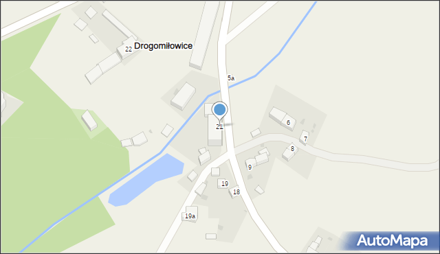 Drogomiłowice, Drogomiłowice, 21, mapa Drogomiłowice
