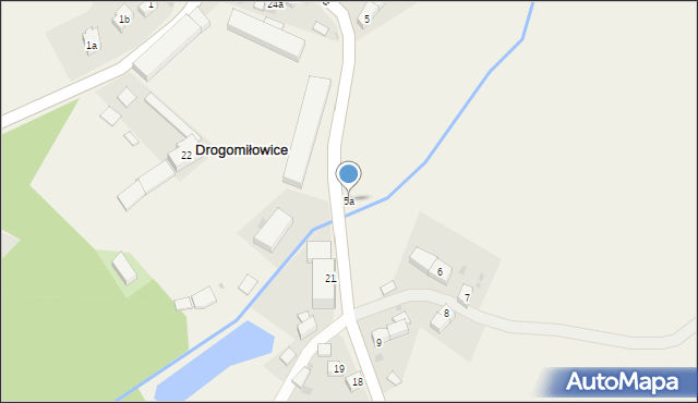 Drogomiłowice, Drogomiłowice, 5a, mapa Drogomiłowice