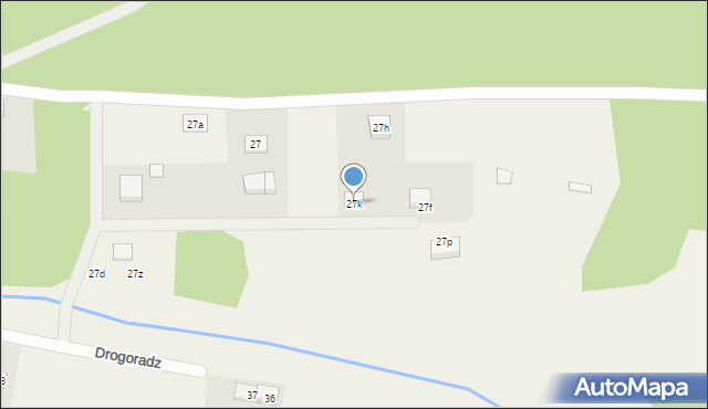 Drogoradz, Drogoradz, 27k, mapa Drogoradz