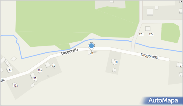 Drogoradz, Drogoradz, 40, mapa Drogoradz