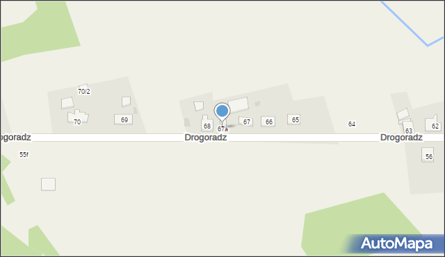 Drogoradz, Drogoradz, 67a, mapa Drogoradz